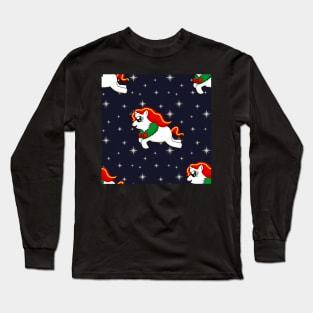 Flying Christmas Unicorn Long Sleeve T-Shirt